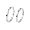S999 Pure Silver Geometric Star And Sea Couple Ring Handmade Minimalist Adjustable Open Ring For Men And Women