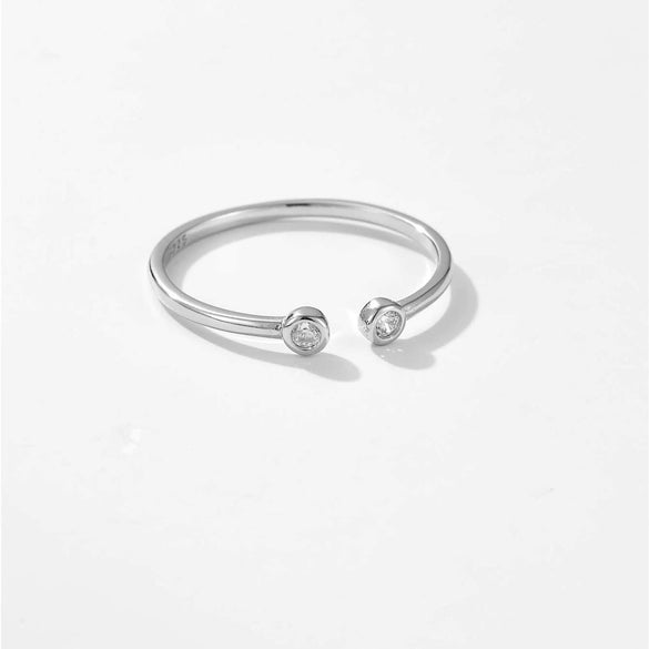 S925 Silver Adjustable Opening Ring With Electroplated Platinum Or 18K Gold For Women Simple Retro Fashion Design