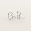 S925 Silver Bow Hoop Earrings For Women Electroplated Elegant Design