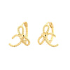 S925 Silver Bow Hoop Earrings For Women Electroplated Elegant Design