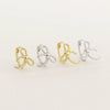 S925 Silver Bow Hoop Earrings For Women Electroplated Elegant Design