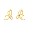 S925 Silver Bow Hoop Earrings For Women Electroplated Elegant Design