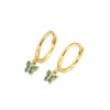 S925 Silver Butterfly Design Electroplated Allmatch Ear Buckle Earrings For Women