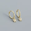 S925 Silver Butterfly Design Electroplated Allmatch Ear Buckle Earrings For Women