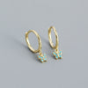 S925 Silver Butterfly Design Electroplated Allmatch Ear Buckle Earrings For Women