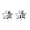 S925 Silver Doublesided Fivepointed Star Earrings Electroplated Minimalist Accessories For Women