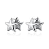 S925 Silver Doublesided Fivepointed Star Earrings Electroplated Minimalist Accessories For Women