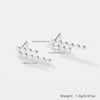 S925 Silver Earrings With Stars Clouds And Moon Geometric Fashion Electroplated For Women