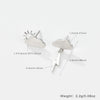 S925 Silver Earrings With Stars Clouds And Moon Geometric Fashion Electroplated For Women