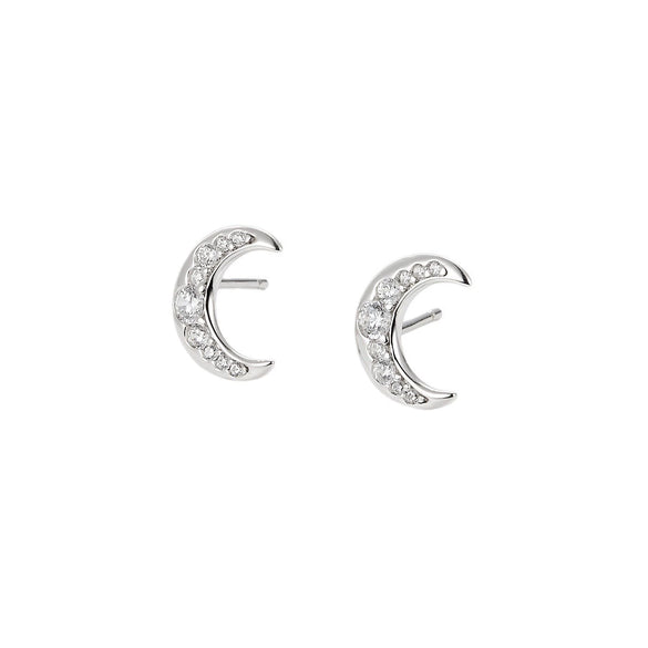 S925 Silver Earrings With Stars Clouds And Moon Geometric Fashion Electroplated For Women