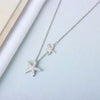 S925 Silver Electroplated Starfish Pendant Necklace With Cross Chain Light Luxury Simple Womens Gift Jewelry