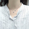 S925 Silver Electroplated Starfish Pendant Necklace With Cross Chain Light Luxury Simple Womens Gift Jewelry