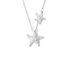 S925 Silver Electroplated Starfish Pendant Necklace With Cross Chain Light Luxury Simple Womens Gift Jewelry