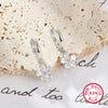 S925 Silver Fivepetal Flower Electroplated Women's Earrings