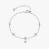 S925 Silver Four Leaf Clover Flower Style Diamond Women's Bracelet