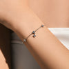S925 Silver Four Leaf Clover Flower Style Diamond Women's Bracelet