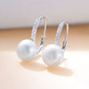 S925 Silver Freshwater Pearl Geometric Earrings Set With Pearls