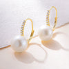 S925 Silver Freshwater Pearl Geometric Earrings Set With Pearls