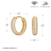 S925 Silver Geometric Diamondencrusted Electroplated Women's Earrings