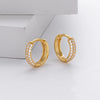 S925 Silver Geometric Diamondencrusted Electroplated Women's Earrings