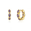 S925 Silver Geometric Horse Eye Multicolor Diamond Earring Ring Ear Buckle Light Luxury Wave Earrings