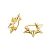 S925 Silver Geometric Punk Rivet Earrings For Women Electroplated Exaggerated Metal Ear Buckle Jewelry