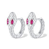 S925 Silver Gold And Blue Snakeshaped Earrings For Women Retro High End Electroplated
