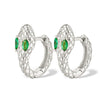 S925 Silver Gold And Blue Snakeshaped Earrings For Women Retro High End Electroplated