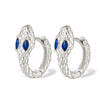 S925 Silver Gold And Blue Snakeshaped Earrings For Women Retro High End Electroplated