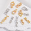S925 Silver Gold Plated Pearl Horseshoe Buckle Handmade Diy Bracelet Necklace Removable Connecting Buckle