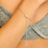 S925 Silver Heart Shaped Love Hanging Pull Adjusting Bracelet For Women With Electroplating Platinum 18K Gold Light Luxury Style