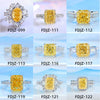 S925 Silver Ice Flower Cut Yellow Diamond Ring Light Luxury Drop Shape Design