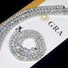 S925 Silver Moissanite Tennis Chain Bracelet And Hip Hop Necklace With Rhombus Geometric Letters Numbers Text Design