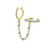 S925 Silver Needle Double Hoop Ear Clips With Diamond For Women Copper Geometric Gold Inlaid Earrings