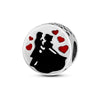S925 Silver Plated Diy Bracelet And Necklace With Colorful Love Fixed Clip Beads And Dripping Oil Design