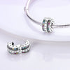 S925 Silver Plated Diy Bracelet And Necklace With Colorful Love Fixed Clip Beads And Dripping Oil Design
