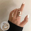 S925 Silver Plated Wide Brimmed Retro Fashion Heavy Industry Geometric Wave Open Finger Ring For Women Copper Material With Electroplating