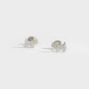 S925 Silver Puppy Earrings With Zircon Inlay And Platinum Electroplating
