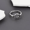 S925 Silver Retro Open Couple Ring With Electroplated Vintage Pattern Adjustable Fashion Band