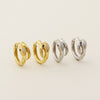 S925 Silver Snake Zircon Electroplated Unisex Earrings