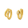 S925 Silver Snake Zircon Electroplated Unisex Earrings
