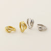 S925 Silver Snake Zircon Electroplated Unisex Earrings