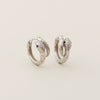 S925 Silver Snake Zircon Electroplated Unisex Earrings