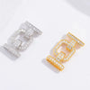 S925 Silver Square Buckle Zirconia Fashion Connection Buckle For Bracelet Necklace