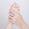 S925 Silver Sun Moon And Star Geometric Couple Rings Adjustable Open Ring Pair Electroplated Matching Rings For Women And Men