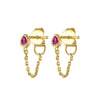 S925 Silver Water Drop Zircon Punk Earrings For Women