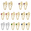 S925 Silver Water Drop Zircon Punk Earrings For Women