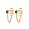 S925 Silver Water Drop Zircon Punk Earrings For Women