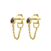 S925 Silver Water Drop Zircon Punk Earrings For Women