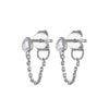S925 Silver Water Drop Zircon Punk Earrings For Women